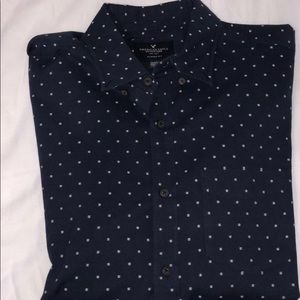 Navy with white dots dress shirt